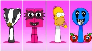Sprunki OC Retake Hungry Snake Phase 2 vs Eight Numberblocks vs Hungry Snake #incrediboxsprunki
