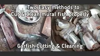 How to Cut and Clean  Mural meen | 2 easy methods to clean Mural fish (Garfish) | Fish Cutting