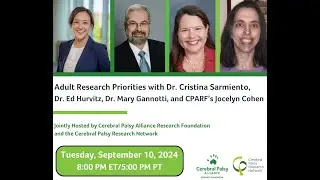 CPARF x Cerebral Palsy Research Network: Priorities in Adult Cerebral Palsy Research