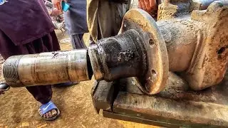Truck's rail axle badly damaged on the road how to replacement local workshop