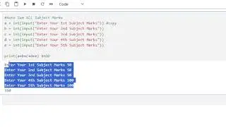 Python Auto Sum of Subject Marks | Beginner Python Project | Marks Calculator