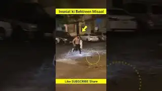 Admi Ny Barish Mai Bacha Lia | A Man Rescue Animal In Heavy Rain #shorts