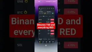 Binance FUD and Everything is in Red #binance #shorts  #binancetrading #bitcoin #shortsvideo