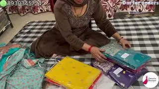 Fabric- Muslin and orgenza full stock available for order dm me on WhatsApp no. 8930345724