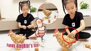How long has she been collecting eggshells? I've never seen such a rooster before!
