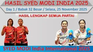 Syed Modi India International 2025 Results Today │ Day 1 / R 32 │ 1 Indonesian Representative Qua...