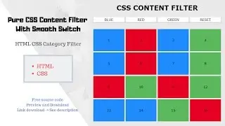 Pure CSS Content Filter With Smooth Switch | HTML CSS Category Filter