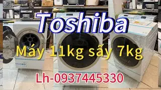 Máy giặt toshiba 11kg sấy 7kg. Hàng nhật nội địa đã qua sử dụng - 0937445330