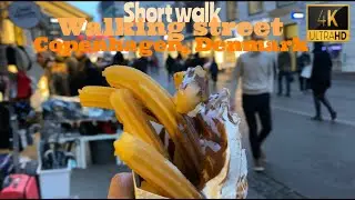 Short walk @evening @family #Winter Walk in Walking street Copenhagen, Denmark 🇩🇰  #4K #Str&oslash;get
