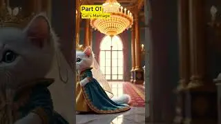 Cat Marriage Cartoon 🐱💍 | Cute Cat Wedding Animation || part 01 #Shorts