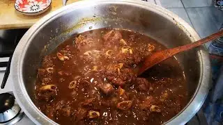 Denningvleis. A traditional Cape Malay bredie that has a sweet and sour taste.