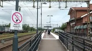 Sweden, &Aring;m&aring;l Train Station, the speaker 