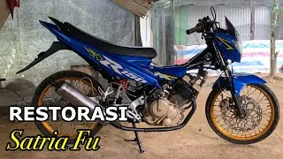 Cat body satria fu warna biru | restorasi satri fu