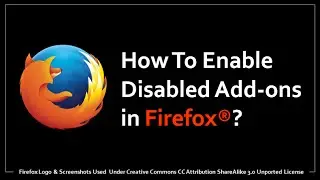How to Enable Disabled Firefox Add-ons