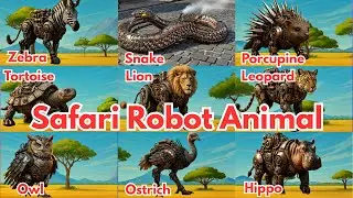 🤖 Robot Safari Animal Sounds Song for Kids | Learn English with 28 Fun Robo Animals! Gon Gon Edu🌿🎶🐘🦁