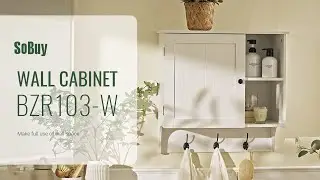 SoBuy Wall cabinet丨Wall storage cabinet丨Cupboard丨Hanging cabinet丨Wall-mounted cabinet丨BZR103-W