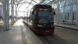 Łódź - Przejazd Pesa 122NaL-10 Swing #1889 - Linia 12B Piotrkowska Centrum - Przystanek mBank