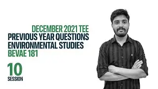 Previous Year Questions | December 2021 TEE | Environmental Studies | BEVAE 181 | Session 10 | IGNOU