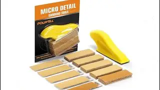 POLIWELL Micro Sander Kit 3.5&rdquo; x 1&rdquo; Mini Sander for Small Projects