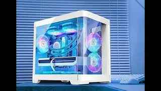 HELLOLAND Poseidon Gaming PC Desktop, AMD Ryzen 7 5700X 8-Core, GeForce RTX 4060, 32GB DDR4 RAM
