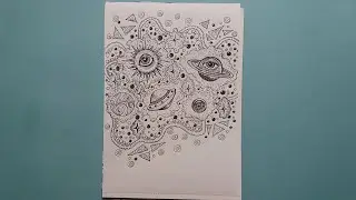 Doodle art#Doodle Space easy art#Space Doodles#Quick doodle#Cute Doodle#How to Doodle#Easy#Drawing