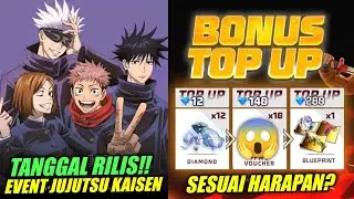 BOCORAN LENGKAP! EVENT JUJUTSU KAISEN X FF, BONUS TOP UP TERBARU & EVENT PANEN TIKET INCUBATOR!