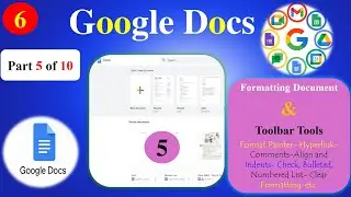 5-10--Google Docs Tutorial for Beginners-Create, Edit, and Share Documents -Formatting-Toolbar Tools