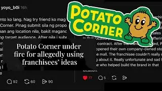 Ginamit ang Ideya Nila? Potato Corner Franchise Controversy #Potatocornerissue