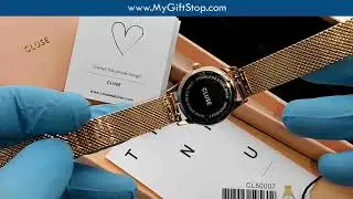 Cluse CL50007 La Vedette Women's Yellow Gold Mesh Bracelet Watch Video