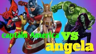 Captain America vs angela fight him who are win 😱😱😱#spiderman #hulk #captainamerica #cartooncartoon 
