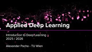 Applied Deep Learning 2025 - Lecture 1 - Introduction to Deep Learning