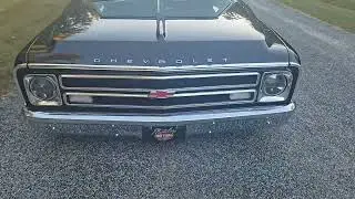 Грузовик Chevrolet C10 1968 года, колеса Raceline Billet 24x15, индивидуальная пневматическая под...