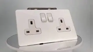 Contemporary Screwless High Gloss White Sockets and Switches