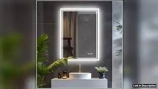 LED Light Bathroom Mirror Illuminated Wall Mounted Vanity Makeup AntiFog Rectangle 3 Colors Touch
