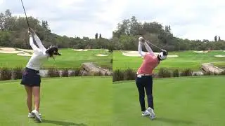 In Gee CHUN vs Sung Hyun PARK Slow motion shot Honda LPGA Thailand 2019