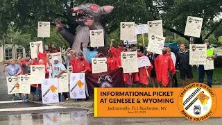 Informational Picket at Genesee & Wyoming Railroad for Union Busting