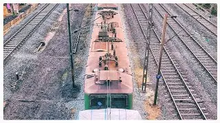 Top View of  WAG9 Locomotives from Road Over Bridge