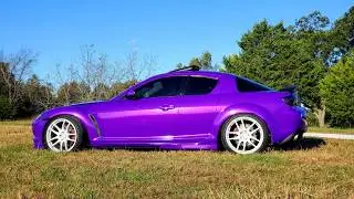 Wrapping My 2004 Mazda RX-8 3M Plum Explosion Purple and Paint Protection - Springfield Wrap