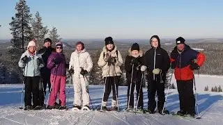 Snowshoeing in Pello in Lapland Finland - Mount Ritavaara and snowshoeing event - lumikenk&auml;ily