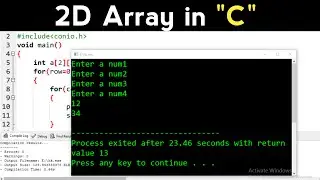 2D Array in C Language | what is 2D Array Full Explain with Syntax and Example | Learn programming