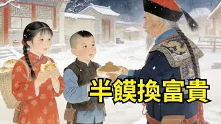 爹孃餓死雪夜，8歲兄妹靠吃觀音土活命。妹妹把最後半塊饃塞給凍僵老乞丐，誰料他是欽差！回京奏明聖上，賜田百畝建義莊！#故事頻道#聽書#民間故事#説書#善有善報#爽文