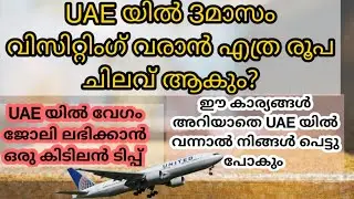 3 month visit visa Expense in UAE| living cost in Dubai for job seekers in malayalam#uae #visitvisa