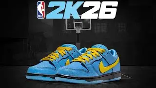 NBA 2K26 Next Gem Shoe Creator - Nike Dunk Low X Powerpuff Girls “Bubbles”