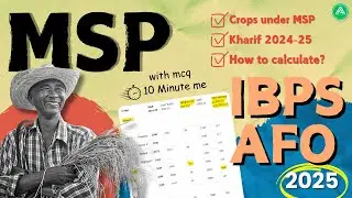 🔖MSP - Minimum Support Price | Kharif  Season 2024-25 | Calculation Method by @agroacademylive