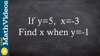 Tutorial - Solve for the missing variable when you have two direct variations ex 2