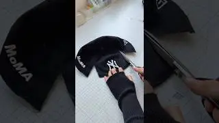 Making a card holder with an old cap🧢✂️ 오래된 캡모자로 카드지갑 만들기♻️