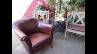 DIY: Alte LEDER-M&ouml;bel, ... Sessel aufarbeiten & Shabby Chic leicht gemacht :))