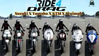 Ride 4 Official Drag Race | Suzuki Vs KTM & Yamaha Vs Triumph | 1000cc+ Bikes Battle Of The  Fastest