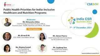 Panel Discussion | Public Health Priorities for India  Inclusive Healthcare and Nutrition Programs
