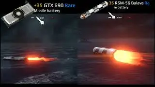 Modern Warships GTX 690 Vs RSM Bulava Nuclear ☢️ Missile Modern Warships Missile Animation Video